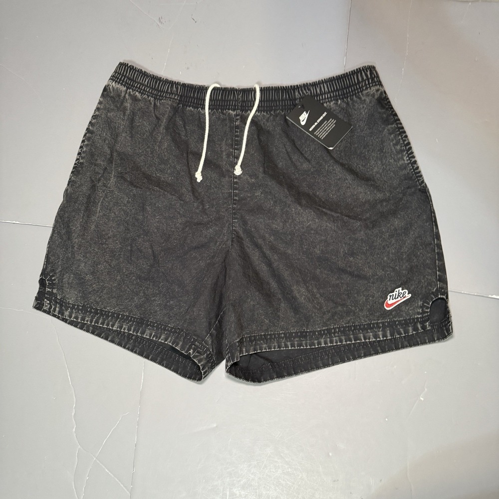 Nike Sportswear Heritage Essentials Shorts Mens XXL Acid Wash Black DC1877-010